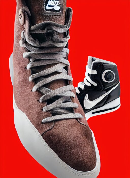 hyperrealistic and heavy detailed product photo nike shoe of travis scott, in front of white back drop, whole shoe is in picture, leica sl 2 5 0 mm, vivid color, high quality, high textured, real life 