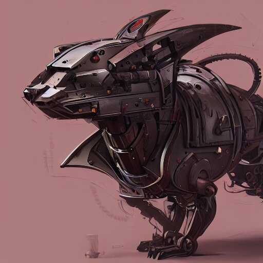 a mechanical robotic fox by viktor antonov, dishonored, concept art, intricate, detailed, dramatic, artstation, colorful 