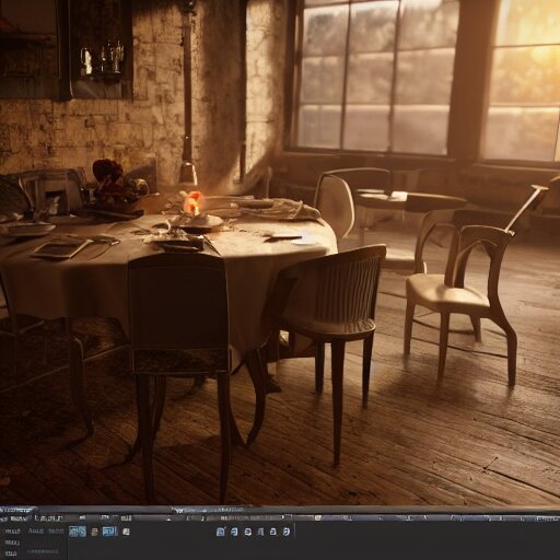 what's for dinner? unreal 5, daz, hyperrealistic, octane render cinematic volume inner glowing aura global illumination ray tracing hdr 