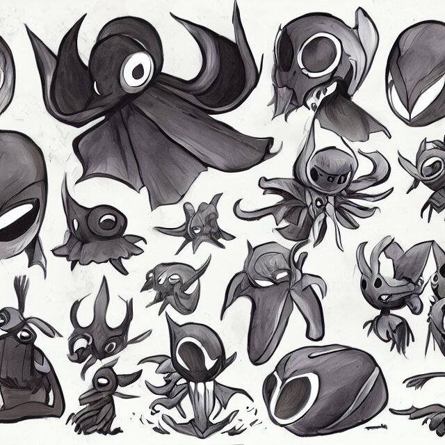 hollow knight character design by ari gibson 