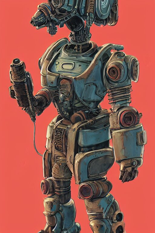 hardmesh retro futurist steampunk fallout 7 6 power armor head, hyper realistic, art gta 5 cover, official fanart behance hd artstation by jesper ejsing, by rhads, makoto shinkai and lois van baarle, ilya kuvshinov, ossdraws, that looks like it is from borderlands and by feng zhu and loish and laurie greasley, victo ngai, andreas rocha, john harris radiating a glowing aura global illumination ray tracing hdr 