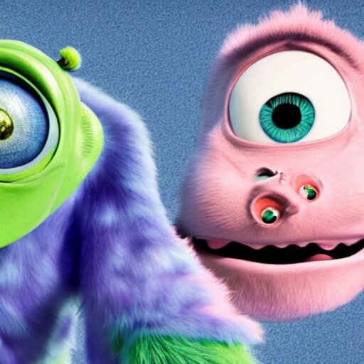 Justin Sun as a monster in Monsters Inc by Pixar