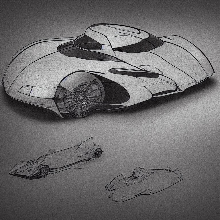 technical drawings of the batmobile as done by leonardo davinci, 8 k resolution, detailed illustration, octane render 