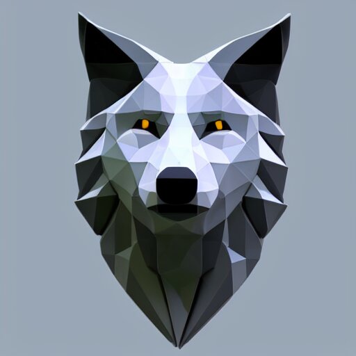 Low poly wolf