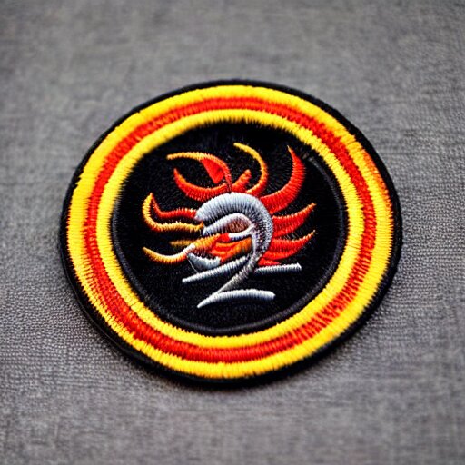 fire station flame embroidered patch retro design 