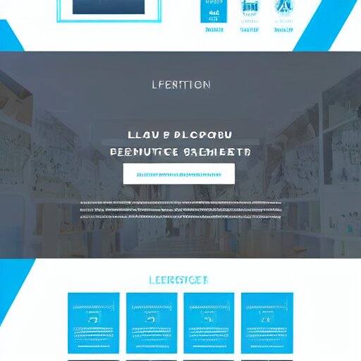 minimalistic clean website brand design portal, blue background with white text, large tab layout on the left, pleasing colors and readable fonts, featuring a corporate brand logo image