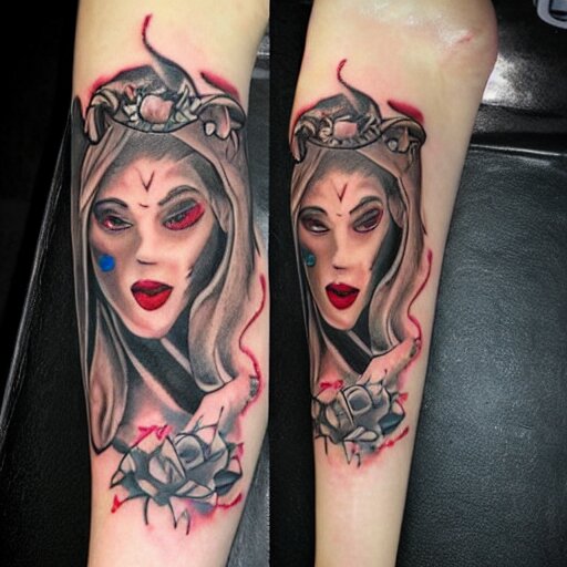 evil tattoos for girls