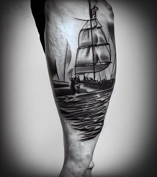 boat tattoo design