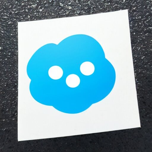 Whatsapp sticker of a crying rain cloud.