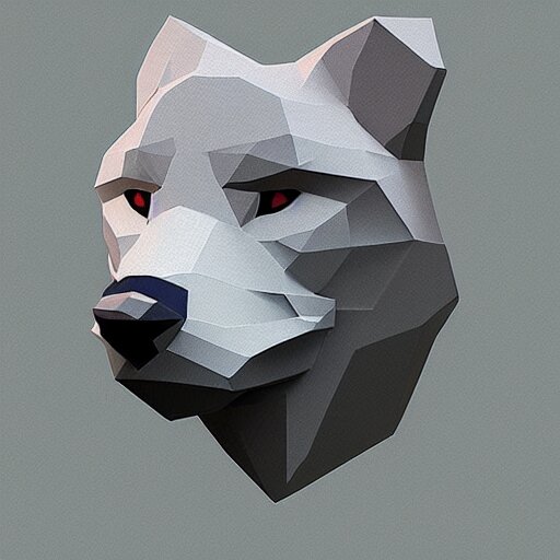 Low poly wolf