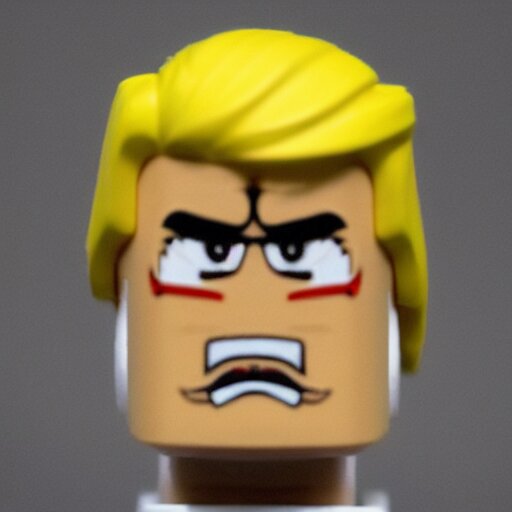 lego minifig of donald trump looking angry 