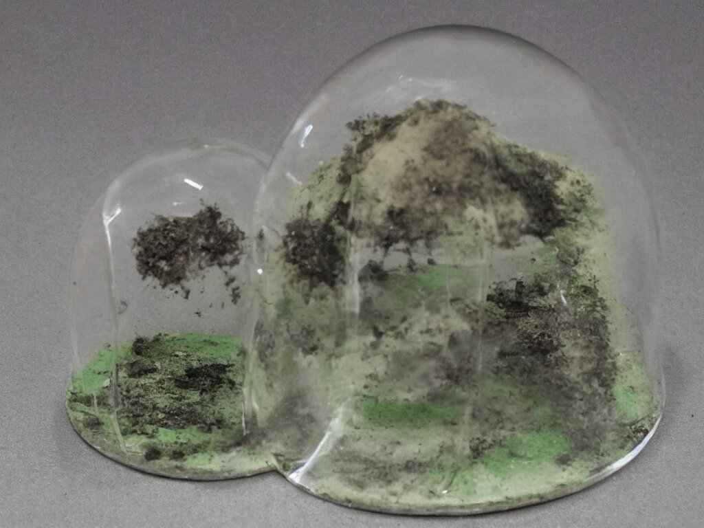 miniature 3d clay melt fat human dirty grime and fith in a glass dome!dream miniature 3d clay melt fat human dirty grime and fith in a glass dome