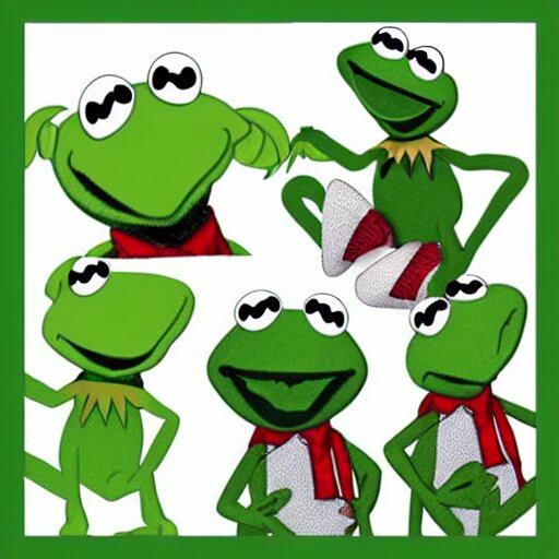 cute kermit the frog die cut stickers