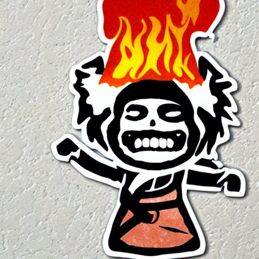 die cut sticker, molotov throwing revolutionary anarchist girl 