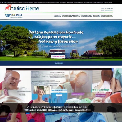 a screenshot of a website for healthcare 