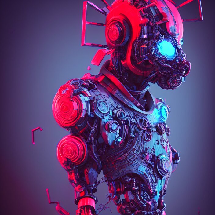 cyber punk, oni mask, 3 d render beeple, portrait, japanese neon red kanji, male anime character, unreal engine render, intricate abstract, sparking hornwort, broken robot, intricate artwork, beeple, octane render, epcot, shadows of colossus, glitch art, glitchcore, organic, forest druid, hellscape, futurescape, trending on artstation, greg rutkowski very coherent symmetrical artwork. cinematic, key art, hyper realism, high detail, octane render, 8 k, iridescent accents, albedo from overlord, the library of gems, intricate abstract. intricate artwork, by tooth wu, wlop, beeple, dan mumford. concept art, octane render, trending on artstation, greg rutkowski very coherent symmetrical artwork. cinematic, key art, hyper realism, high detail, octane render, 8 k, iridescent accents 