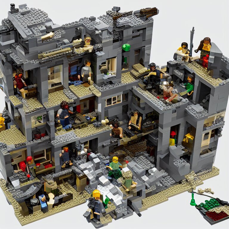 navy seals raid osama bin laden's final hideout in abbottabad, pakistan lego set product marketing, photorealistic, studio lighting, highly detailed 