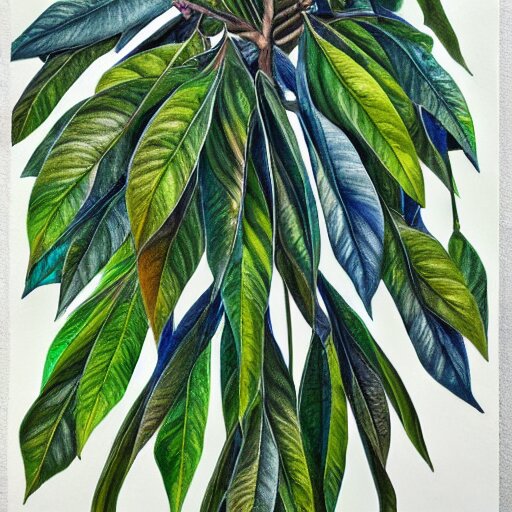  Colored pencil art on paper, Mango tree, highly detailed, artstation, MasterPiece, Award-Winning, Caran d'Ache Luminance