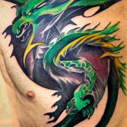 simple anime manga full color dragon!! Emerald and obsidian dragon, forearm tattoo, tattoo