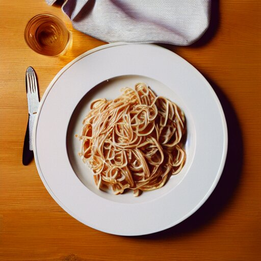 kodak portra 4 0 0, 8 k, soft light, volumetric lighting, highly detailed, a photographic still life of a plate of carbonara, typical italian food, realistic, hyper realistic - h 7 0 4 