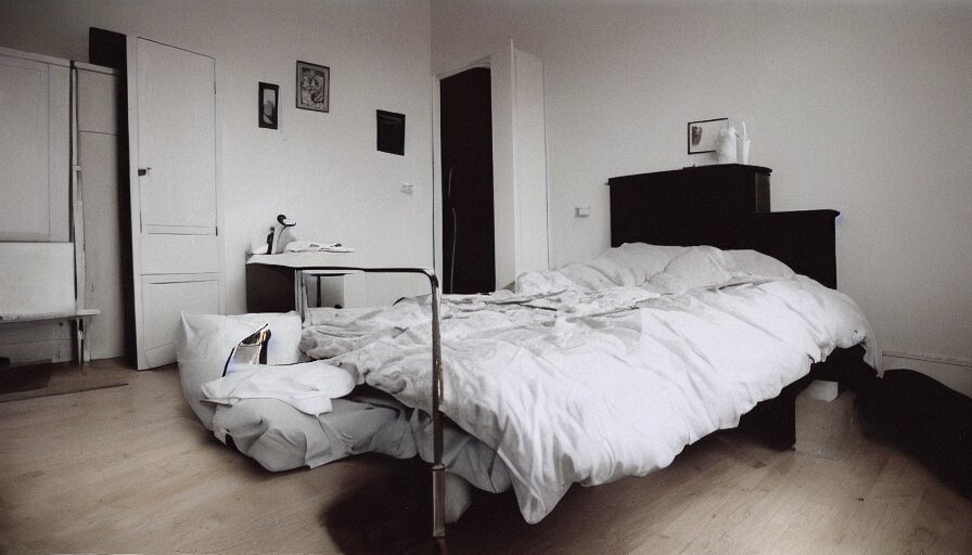 interior of a bedroom in 1 9 9 9 