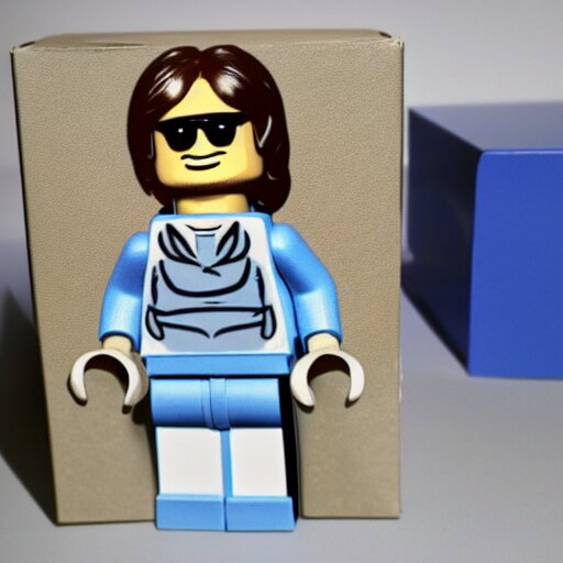 a lego John Lennon with box