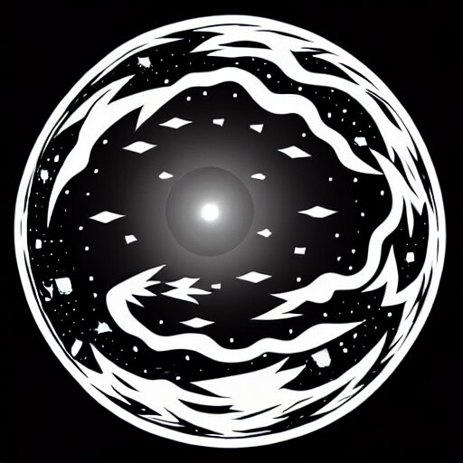 black and white sci fi earth themed svg vector art panel for cnc plasma, laser, stencil, unique planet design 