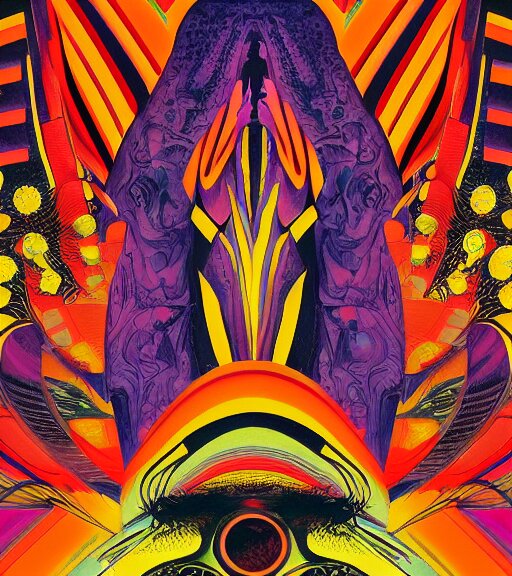 a psychedelic 1970s poster, asymmetrical, highly detailed, concept art,