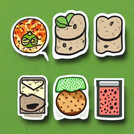 a whatsapp stickers pack of lunch time, 