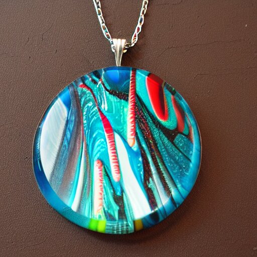 hypnosis cascade reflecting marbles acrytwitart synthetic necklace 