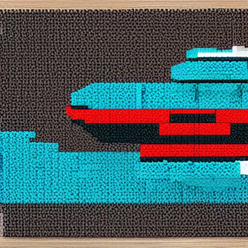 spaceship built with 1 0 0 0 lego bricks, mountian of lego bricks behind, grey on brown on teal, lasers 