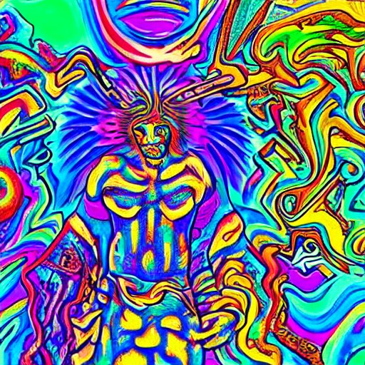 greek gods, dmt, acid, psychedelics, vibrant colours, trippy 
