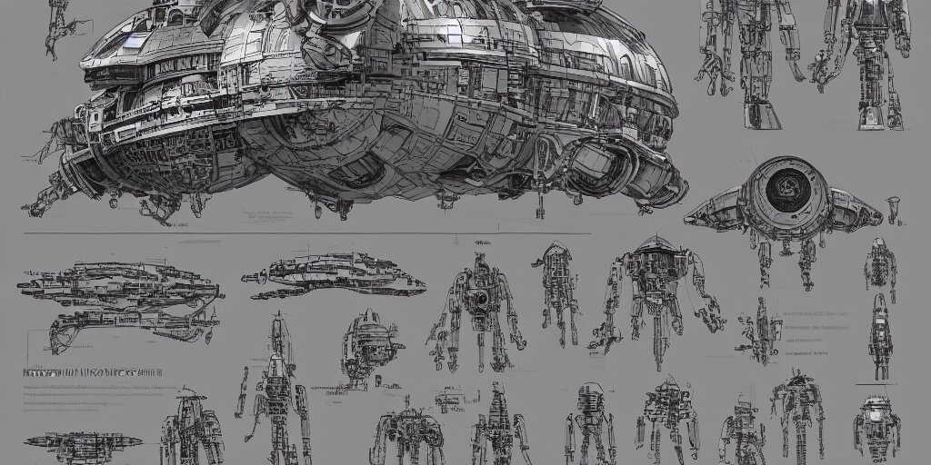 a giant robot, bulbous biomechanical mri machine millennium falcon space - station vuutun palaa with massive piping inspired by a nuclear reactor submarine and maschinen krieger, character sheet, concept design, contrast, kim jung gi, greg rutkowski, zabrocki, karlkka, jayison devadas, trending on artstation, 8 k, ultra wide angle, pincushion lens effect 