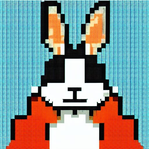 pixel art of a rabbit 