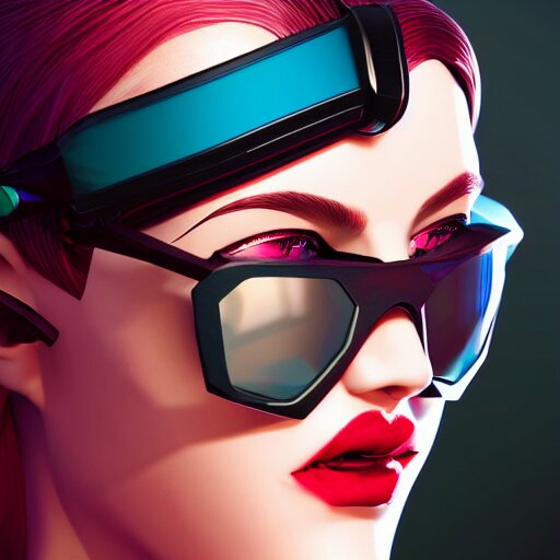 futuristic cyberpunk girl with innovative glasses inspired avant - garde art, deco fashion, highly detailed, photorealistic portrait, bright studio setting, studio lighting, crisp quality and light reflections, unreal engine 5 quality render 