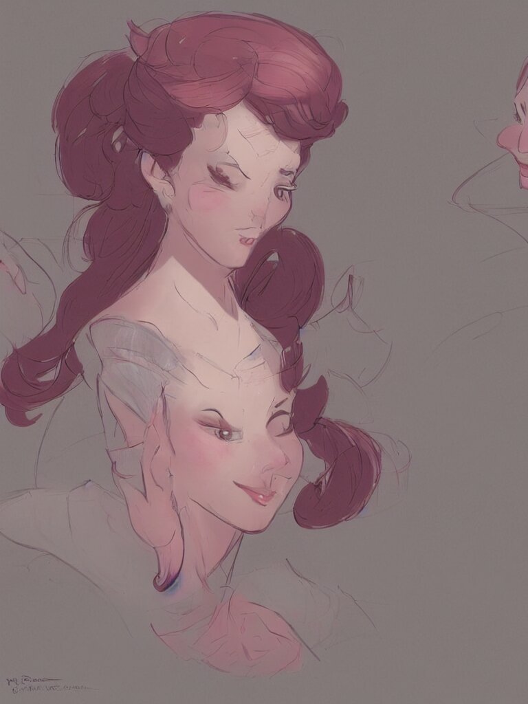 blushing beauty by disney concept artists, blunt borders, rule of thirds 