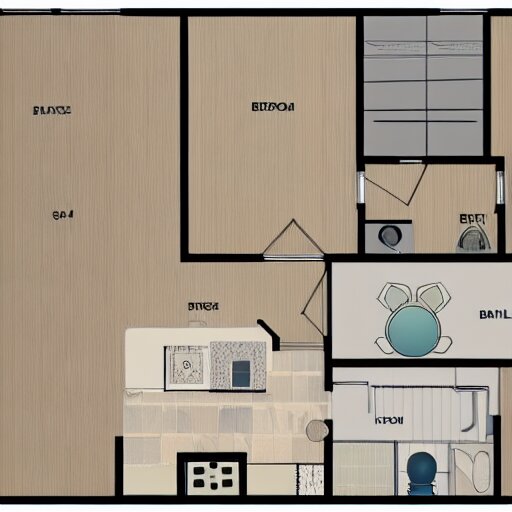 floor plan to a modern loft 