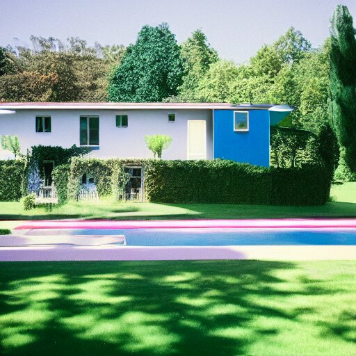 house designed by david hockney. photographed with leica summilux - m 2 4 mm lens, iso 1 0 0, f / 8, portra 4 0 0 