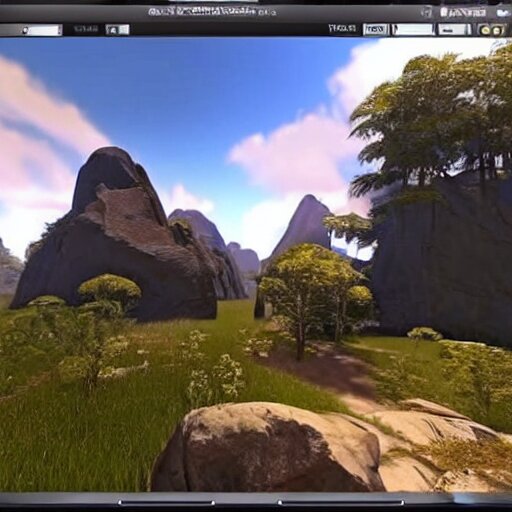 a beautiful landscape, nvidia raytracing demo