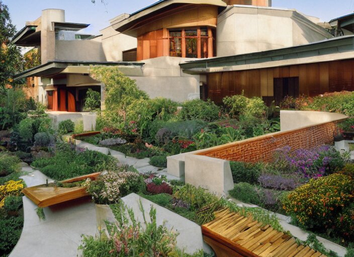 idyllic suburban neighborhood + rooftop gardens + sustainable energy initiatives + single family homes : : modern architecture by craig mullins, thomas kinkade and frank lloyd wright 