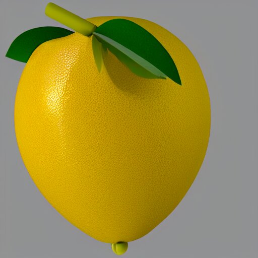 a render of a low polygon lemon, 