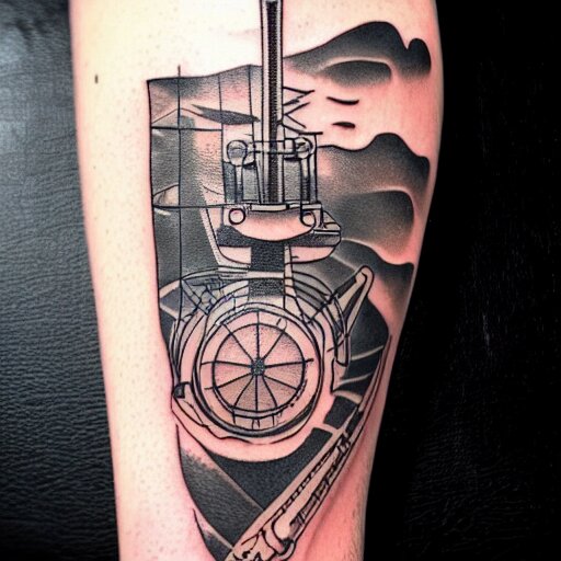 tattoo of voyager's golden recorder 