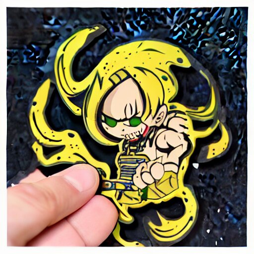 die cut sticker, gomu gomu no gatling, splatter paint 