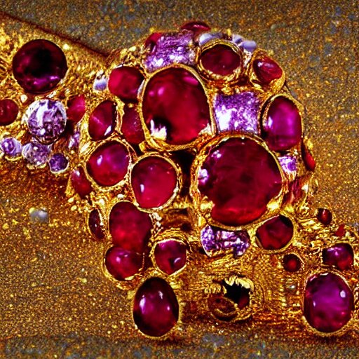 
gold and ruby gemstone  HDR 

