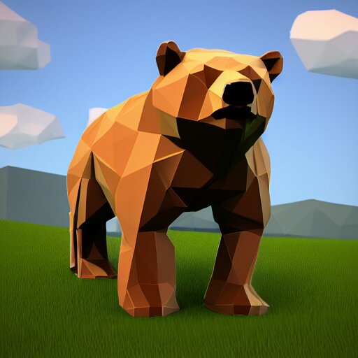 low poly bear 