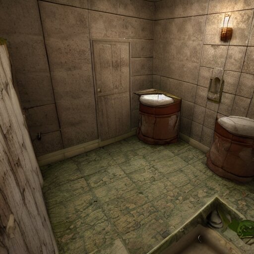 the potatoes are invading putin bathroom, potatoes atttack putin's bathroom, realistic, hdr, clear image, hdd, dynamic lighting, rtx on, 