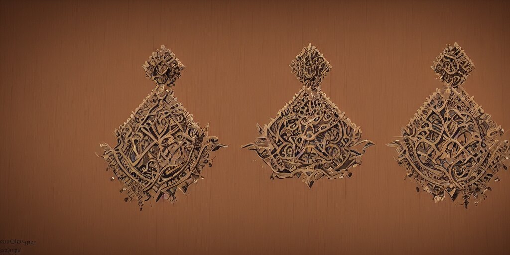 earring design, jewelry design, wood, nordic, art deco, intricate, elegant, material, product design, trending on artstation, cgsociety, photo realistic, design by ziva cph and isabel lennse and kalevala, 8 k, unreal engine, c 4 d 