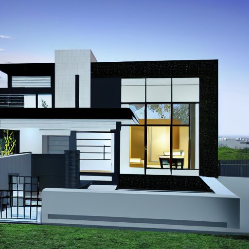 a modern house architecture blueprint 