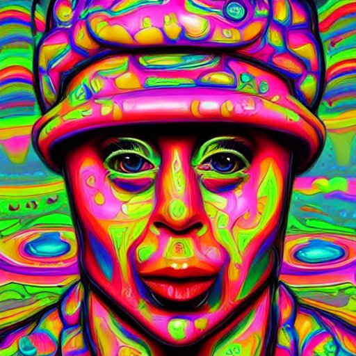 An extremely psychedelic portrait of McDonalds, surreal, LSD, face, detailed, intricate, elegant, lithe, highly detailed, digital painting, artstation, concept art, smooth, sharp focus, illustration