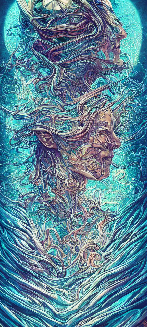 android jones alex grey android jones alex grey mark cooper, artgerm artstation award winning photorealistic detailed hypervivid intense fantasy concept art, hypervivid intense mcbess, the sea by dan mumford 